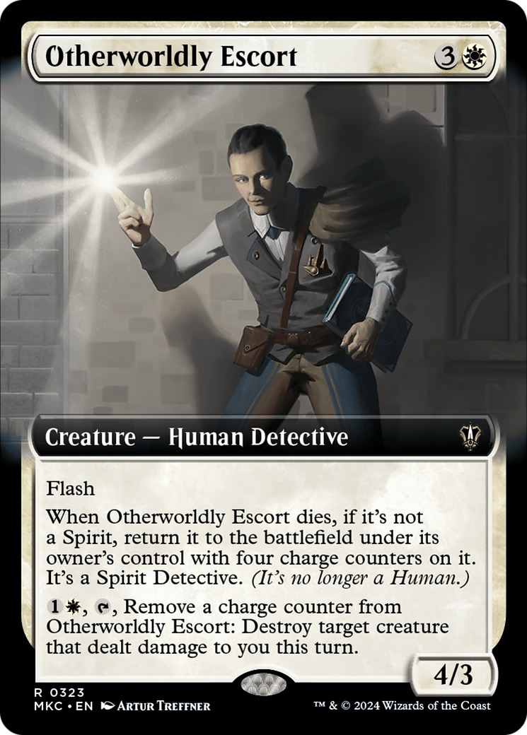 Otherworldly Escort (MKC-323) [Murders at Karlov Manor Commander] (Extended Art) MTG Single Wizards of the Coast