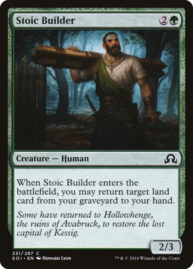 Stoic Builder [Shadows over Innistrad] MTG Single Magic: The Gathering