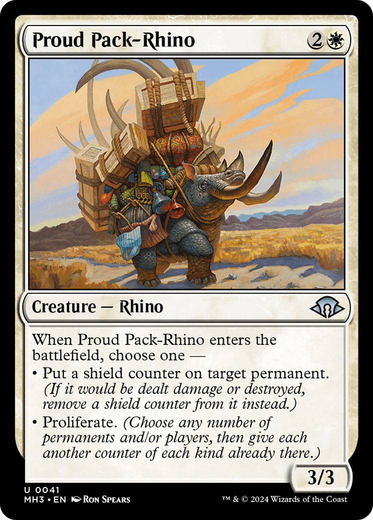 Proud Pack-Rhino (MH3-041) [Modern Horizons 3] Foil MTG Single Modern Horizons 3