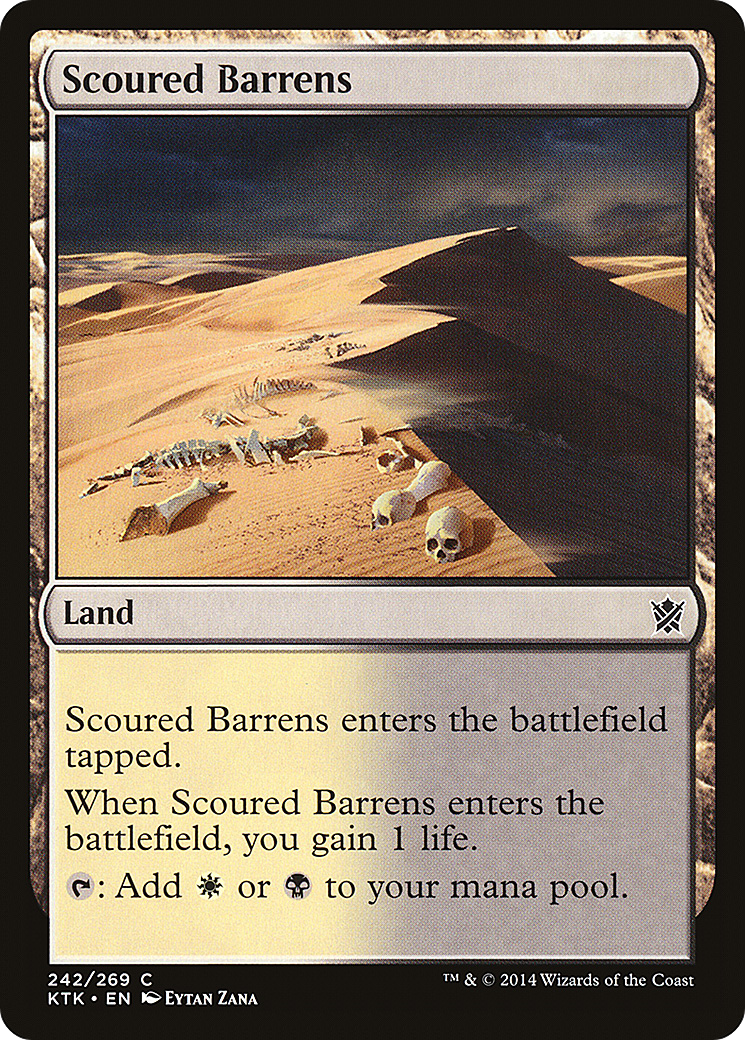 Scoured Barrens (KTK-242) [Khans of Tarkir] Foil MTG Single Wizards of the Coast