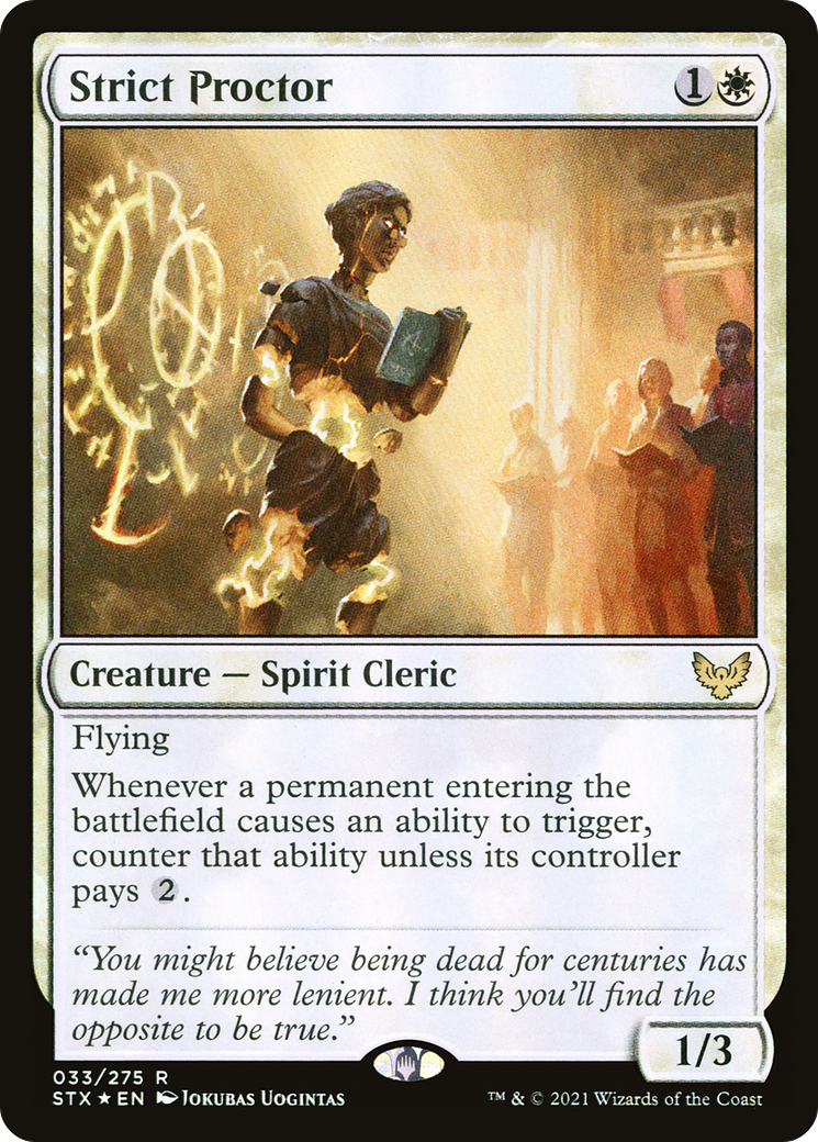 Strict Proctor (STX-33★) [Strixhaven: School of Mages] Foil MTG Single Wizards of the Coast
