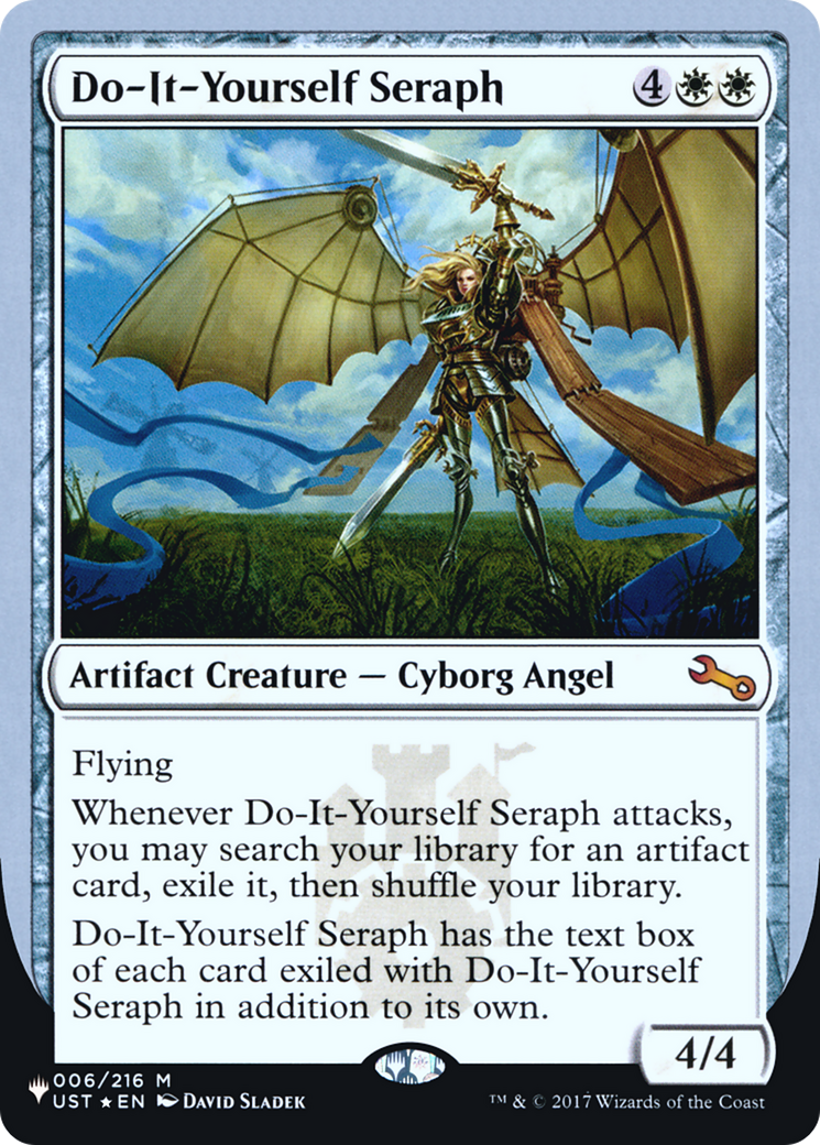 Do-It-Yourself Seraph (LIST-002) [Mystery Booster] The List (Unfinity Foil Edition) Foil MTG Single Wizards of the Coast