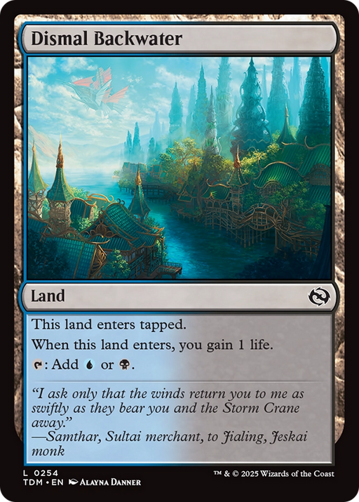 Dismal Backwater (TDM-254) [Tarkir: Dragonstorm] Foil MTG Single Wizards of the Coast
