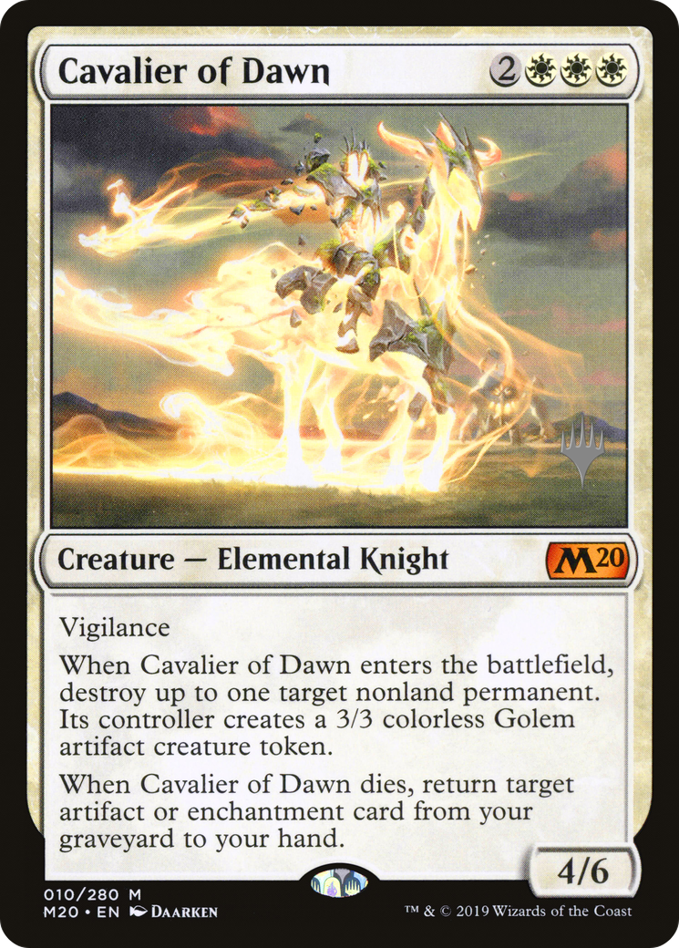 Cavalier of Dawn (PPM20-10P) [Core Set 2020 Promos] MTG Single Wizards of the Coast