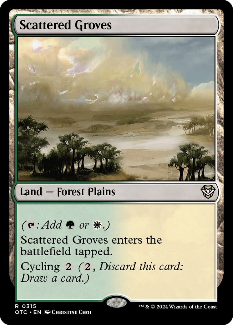 Scattered Groves (OTC-315) [Outlaws of Thunder Junction Commander] MTG Single Wizards of the Coast