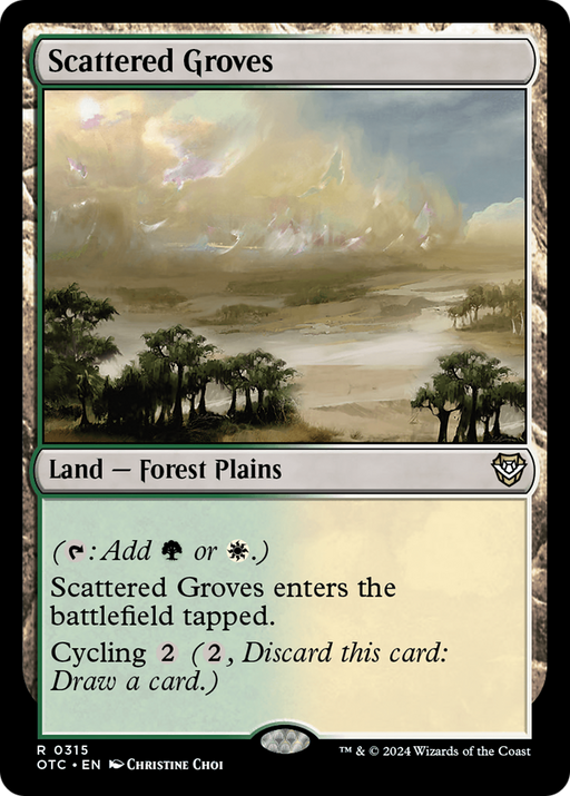 Scattered Groves (OTC-315) [Outlaws of Thunder Junction Commander] MTG Single Wizards of the Coast