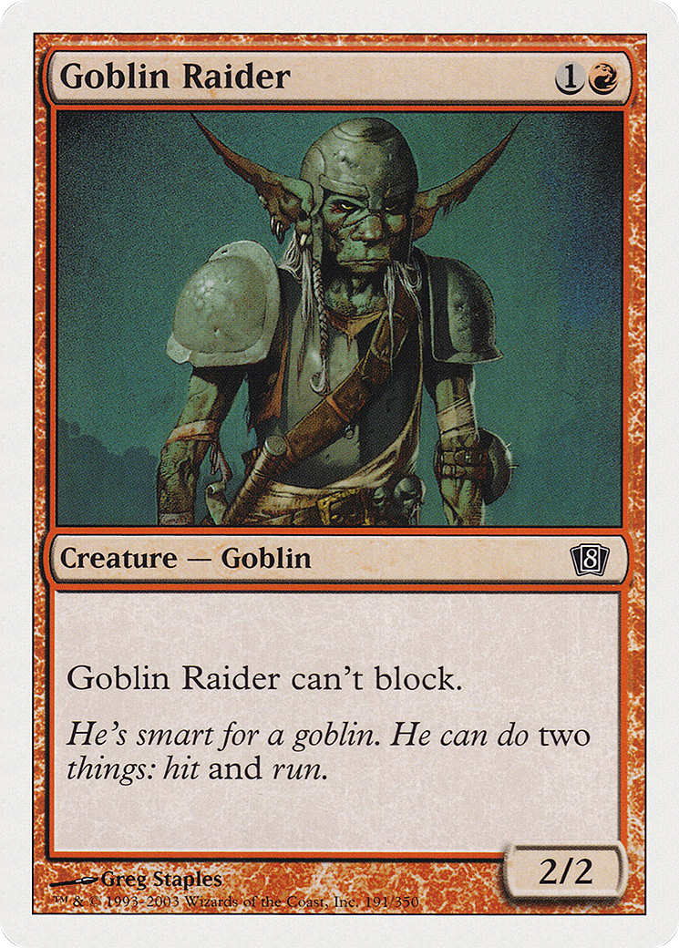 Goblin Raider (8ED-191) [Eighth Edition] MTG Single Wizards of the Coast