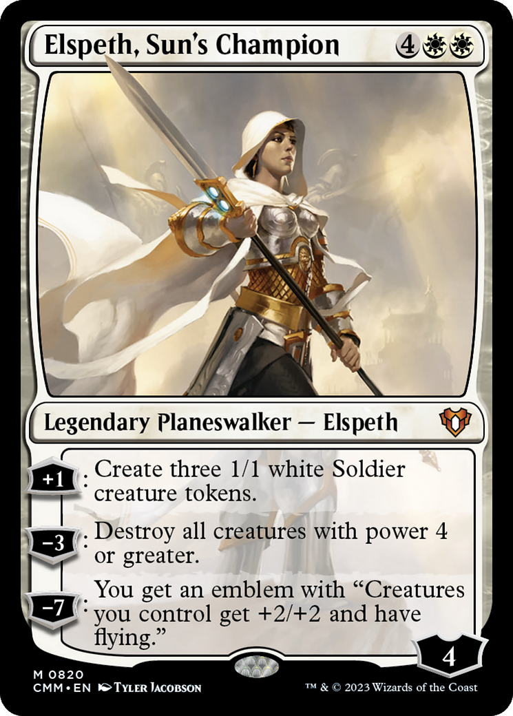 Elspeth, Sun's Champion (CMM-820) [Commander Masters] MTG Single Wizards of the Coast