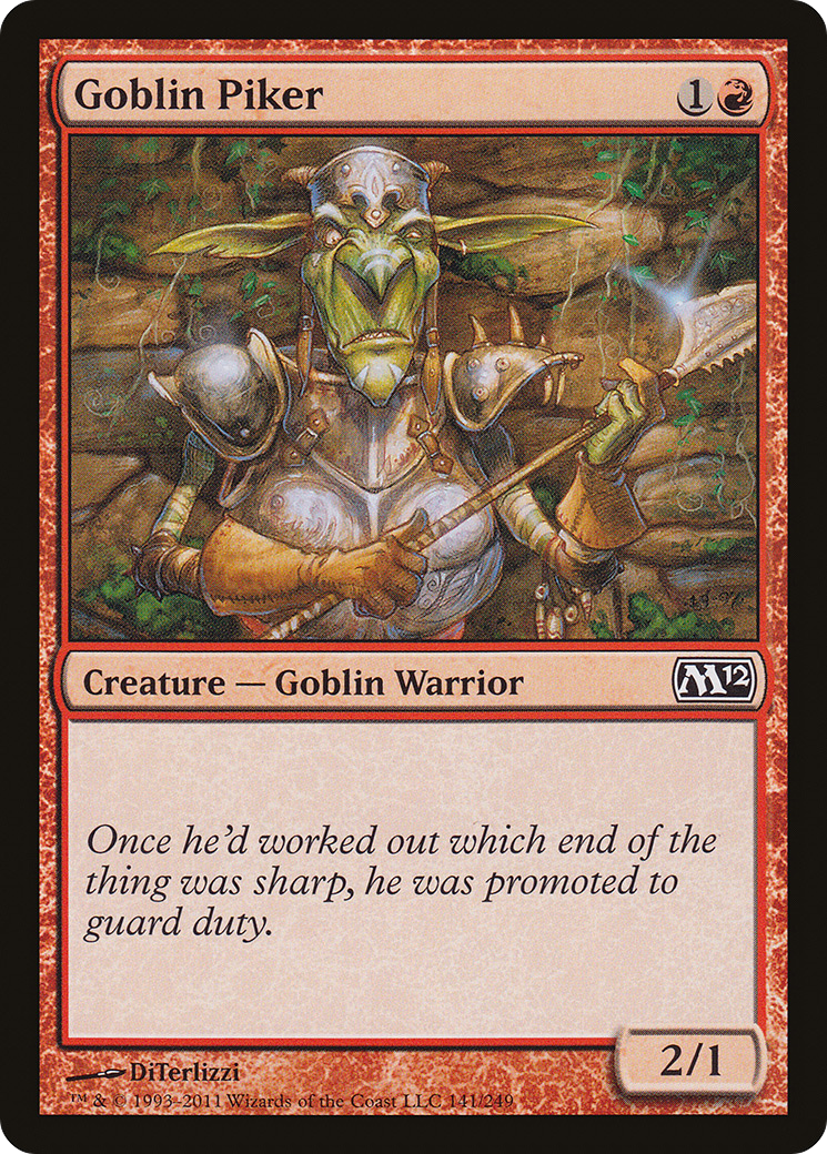 Goblin Piker (M12-141) [Magic 2012] MTG Single Wizards of the Coast