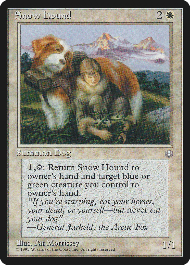 Snow Hound (ICE-) [Ice Age] MTG Single Wizards of the Coast