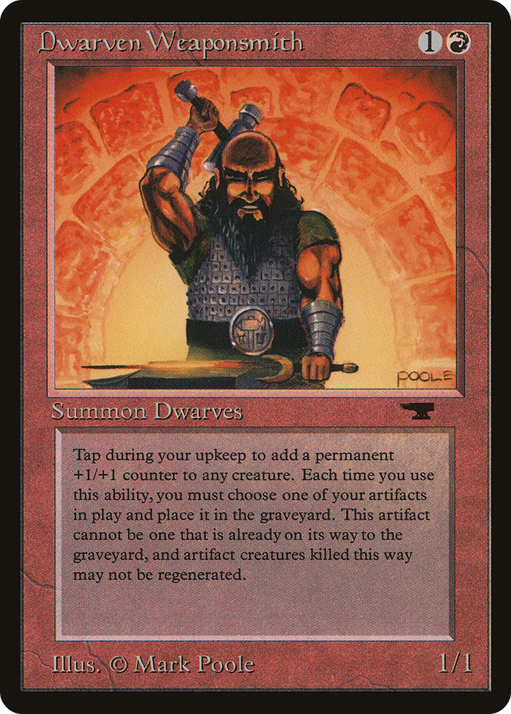 Dwarven Weaponsmith (ATQ-) [Oldschool] Antiquities MTG Single Wizards of the Coast