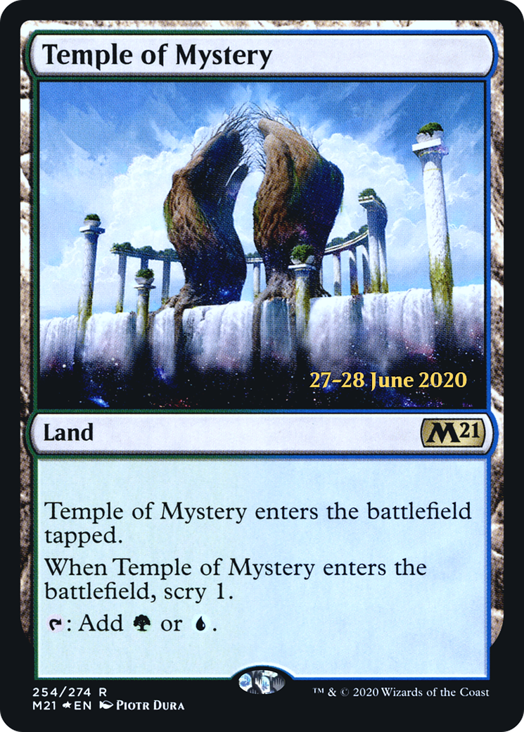 Temple of Mystery (M21) (PRE-254) [Core Set 2021 Promos] Foil MTG Single Wizards of the Coast