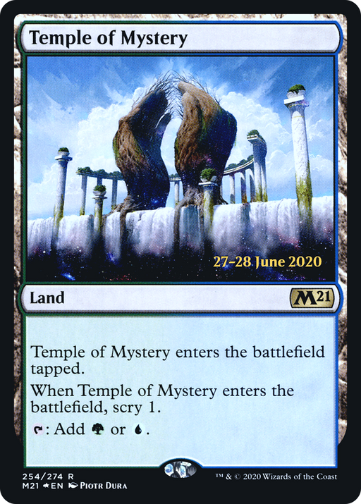 Temple of Mystery (M21) (PRE-254) [Core Set 2021 Promos] Foil MTG Single Wizards of the Coast