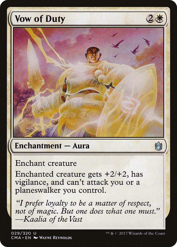 Vow of Duty (CMA-029) [Commander Anthology] MTG Single Wizards of the Coast