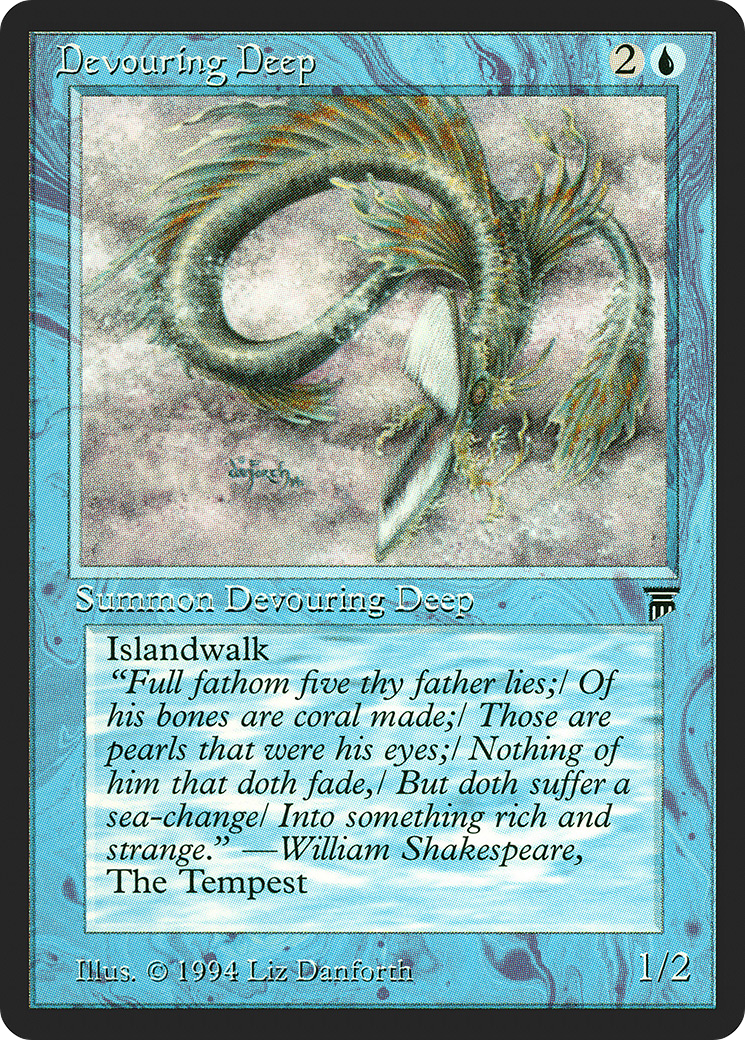 Devouring Deep (LEG-050) [Oldschool] Legends MTG Single Wizards of the Coast