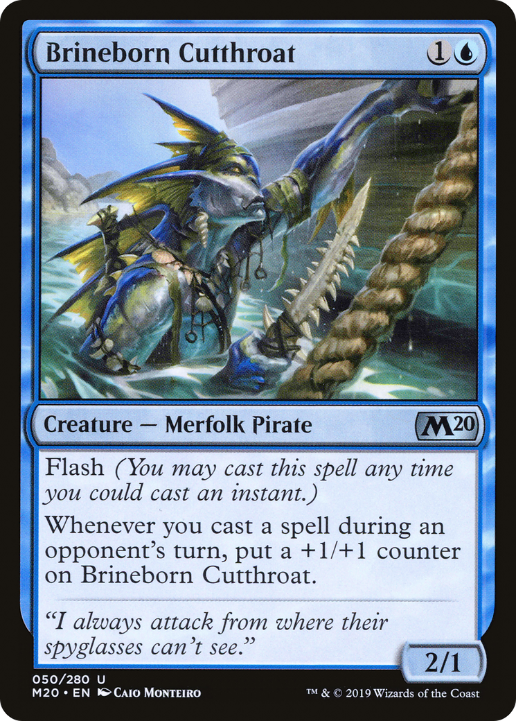 Brineborn Cutthroat (M20-050) [Core Set 2020] Foil MTG Single Wizards of the Coast