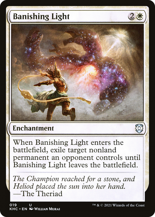 Banishing Light (KHC-019) [Kaldheim Commander] MTG Single Wizards of the Coast