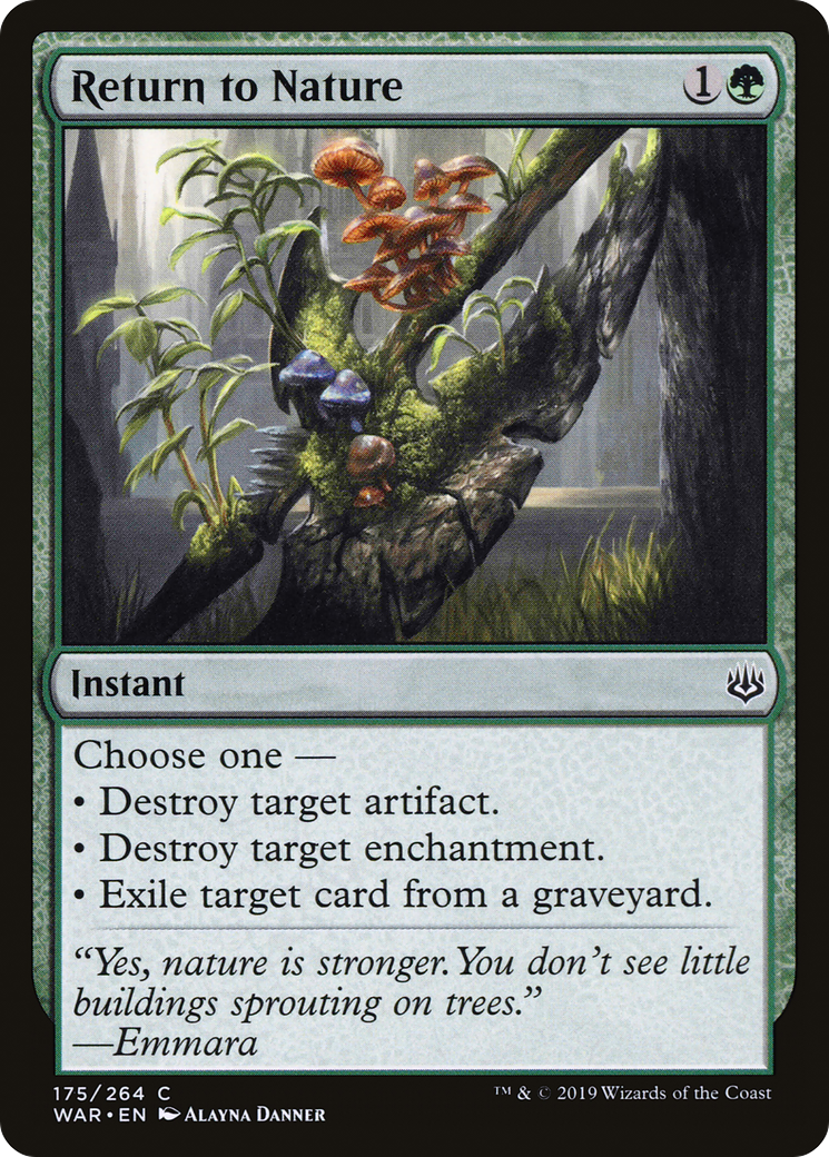Return to Nature (WAR-175) [War of the Spark] Foil MTG Single Wizards of the Coast