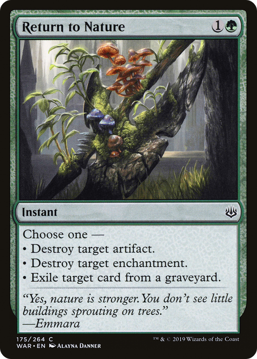 Return to Nature (WAR-175) [War of the Spark] Foil MTG Single Wizards of the Coast