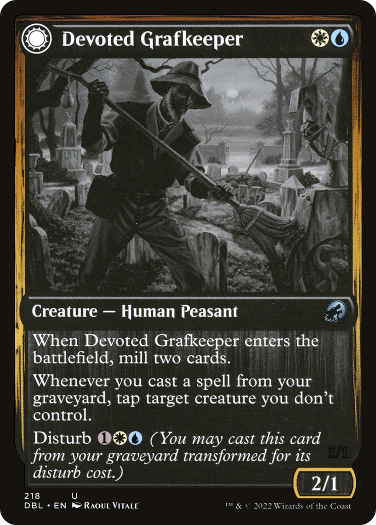 Devoted Grafkeeper (DBL-218) [Innistrad: Double Feature] MTG Single Wizards of the Coast