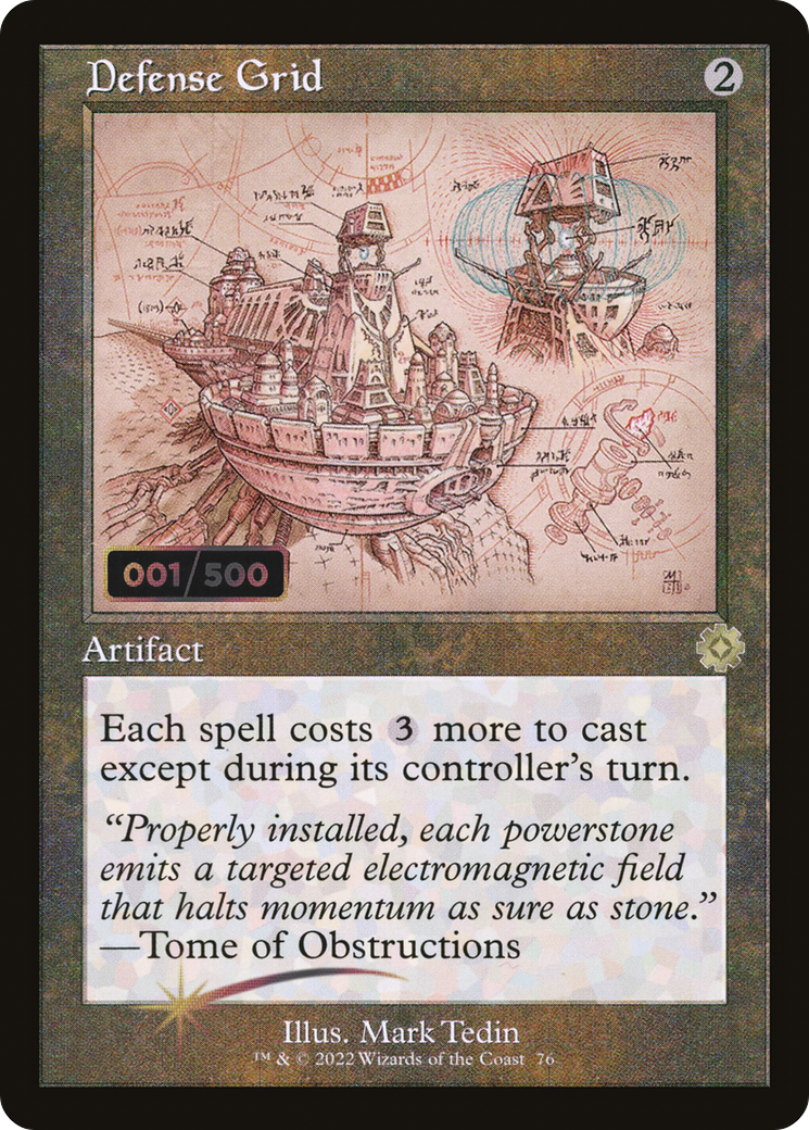 Defense Grid (Schematic) (Serial Numbered) (BRR-076) [The Brothers' War Retro Artifacts] Foil MTG Single Wizards of the Coast