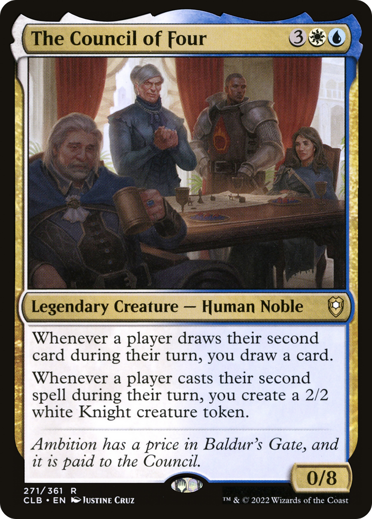 The Council of Four (CLB-271) [Commander Legends: Battle for Baldur's Gate] MTG Single Wizards of the Coast