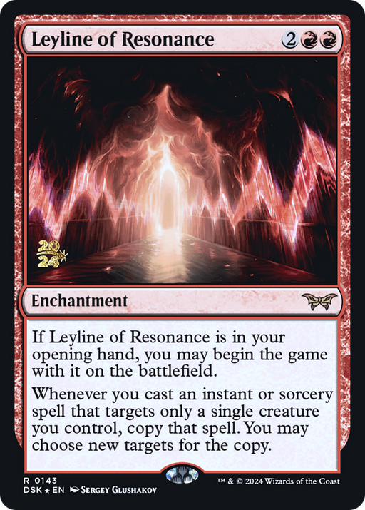 Leyline of Resonance (PRE-143) [Duskmourn: House of Horror Promos] Foil MTG Single Wizards of the Coast