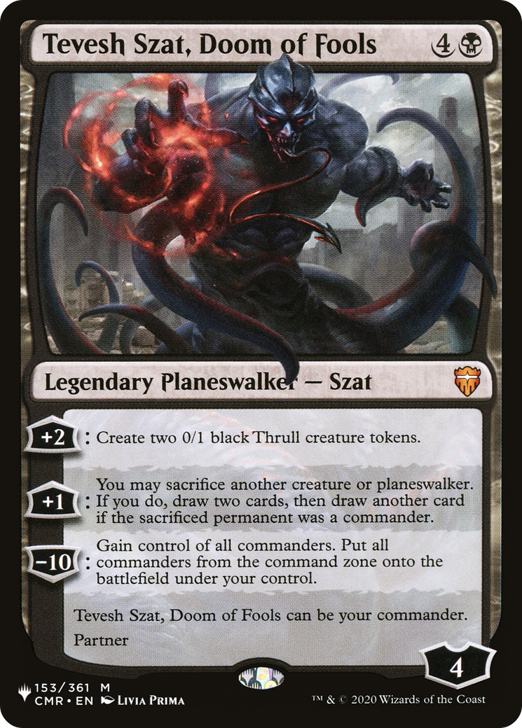 Tevesh Szat, Doom of Fools (LIST-153/361) [Mystery Booster] The List MTG Single Wizards of the Coast