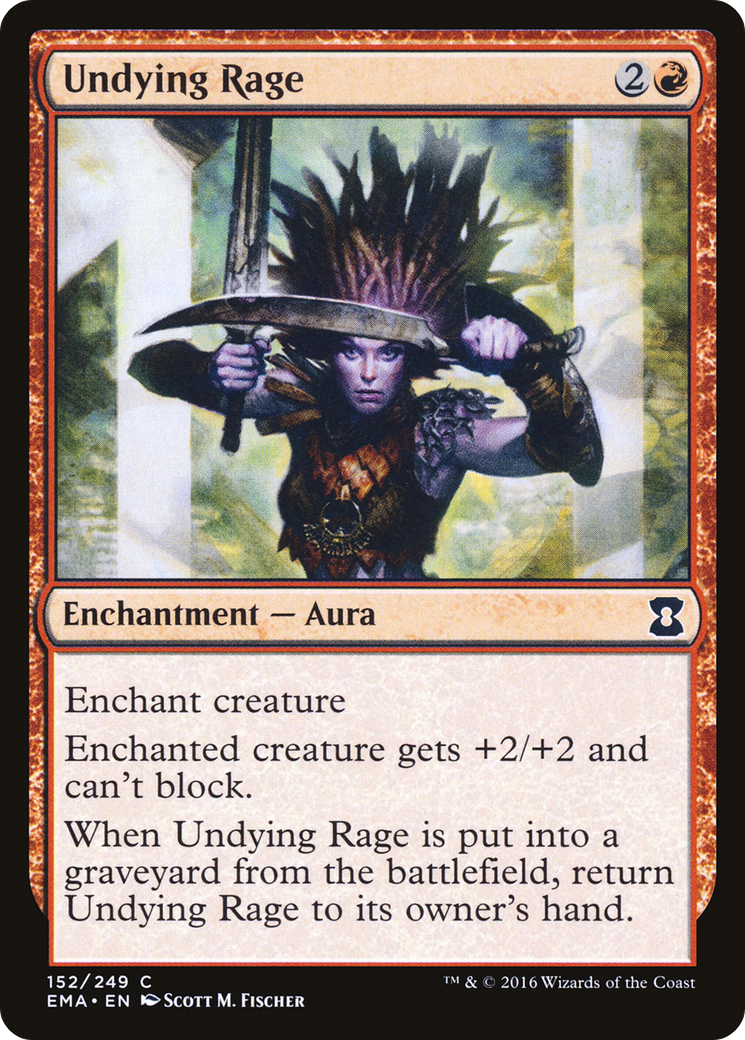 Undying Rage (EMA-152) [Eternal Masters] Foil MTG Single Wizards of the Coast