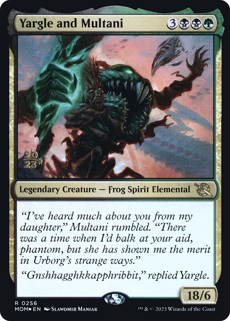 Yargle and Multani (PRE-256S) [March of the Machine Promos] Foil MTG Single Wizards of the Coast