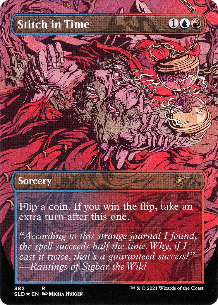 Stitch in Time (SLD-382) [Secret Lair] Drop (Borderless) Foil MTG Single Wizards of the Coast