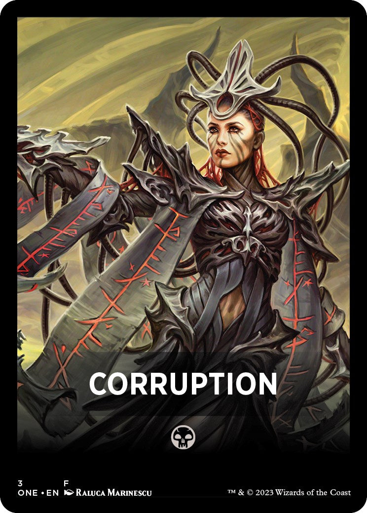 Corruption Theme Card [Tokens] Phyrexia: All Will Be One Tokens MTG Single Magic: The Gathering