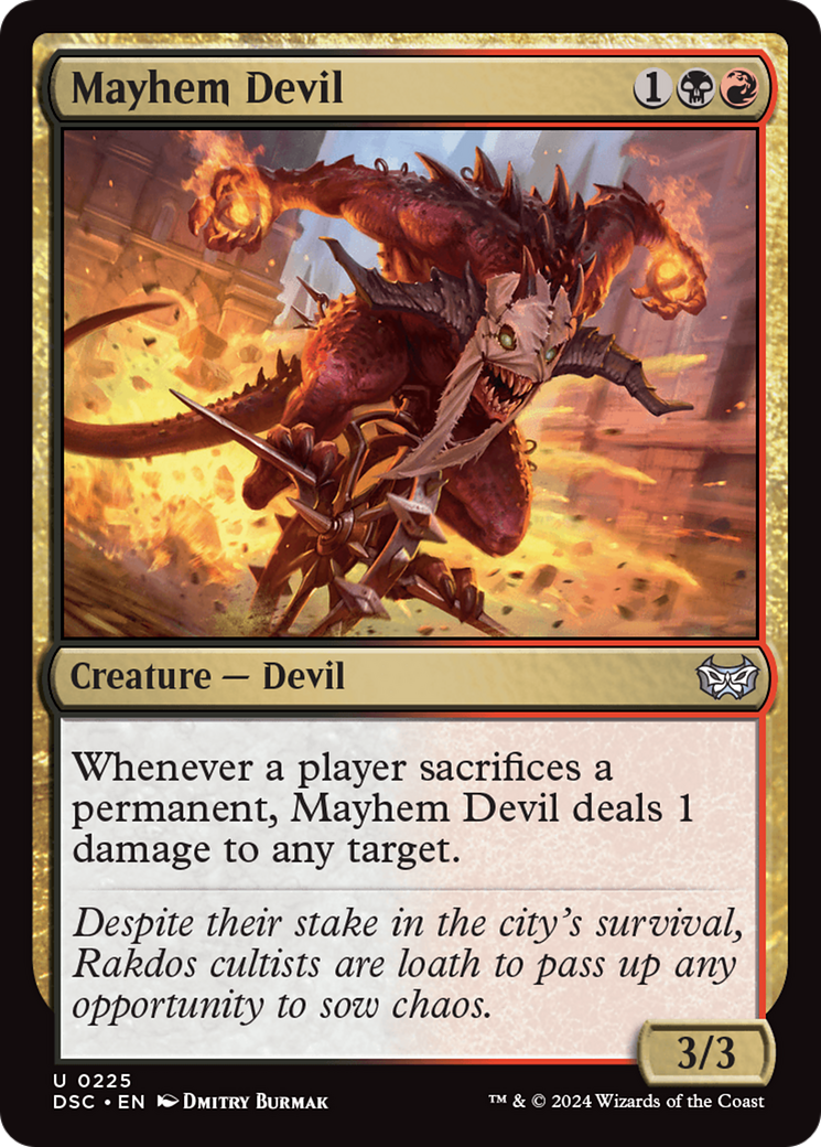 Mayhem Devil (DSC-225) [Duskmourn: House of Horror Commander] MTG Single Wizards of the Coast