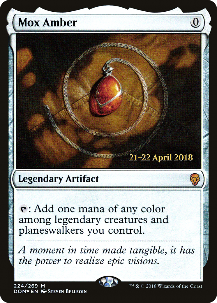 Mox Amber (PRE-224) [Dominaria Promos] Foil MTG Single Wizards of the Coast