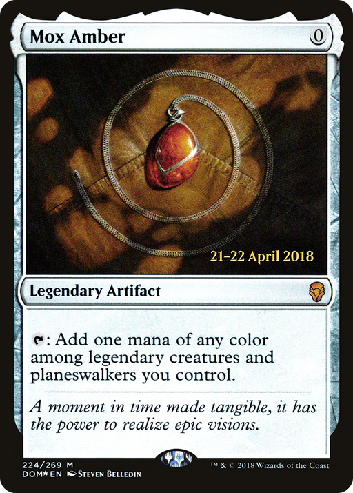 Mox Amber (PRE-224) [Dominaria Promos] Foil MTG Single Wizards of the Coast