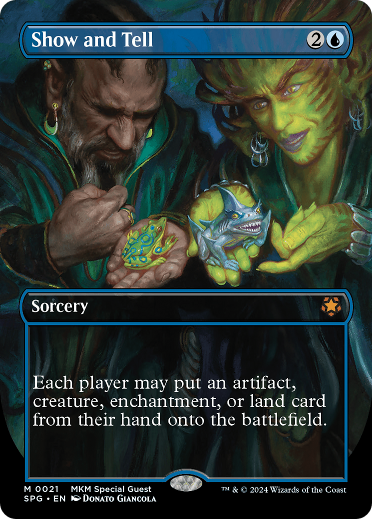 Show and Tell (SPG-021) [Special Guests] (Borderless) Foil MTG Single Wizards of the Coast