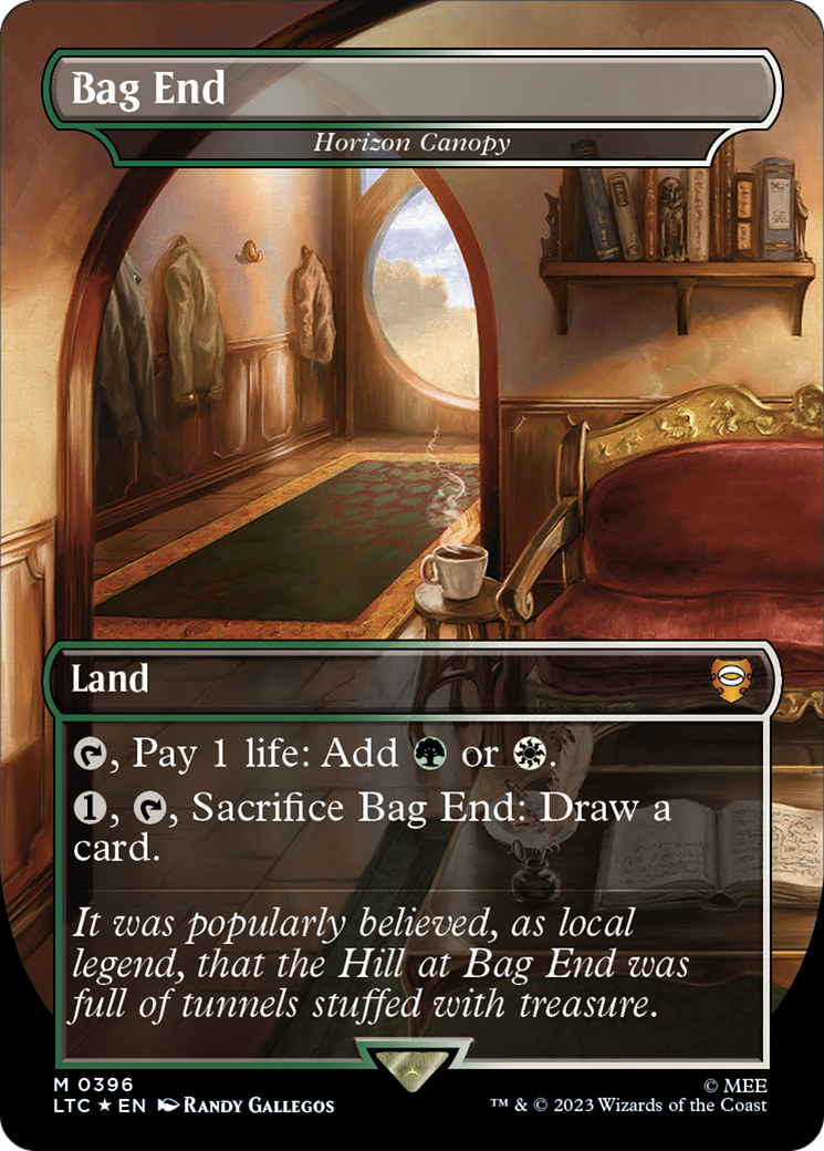 Bag End - Horizon Canopy (Surge Foil) (LTC-396) [Tales of Middle-earth Commander] (Borderless) Foil MTG Single Wizards of the Coast