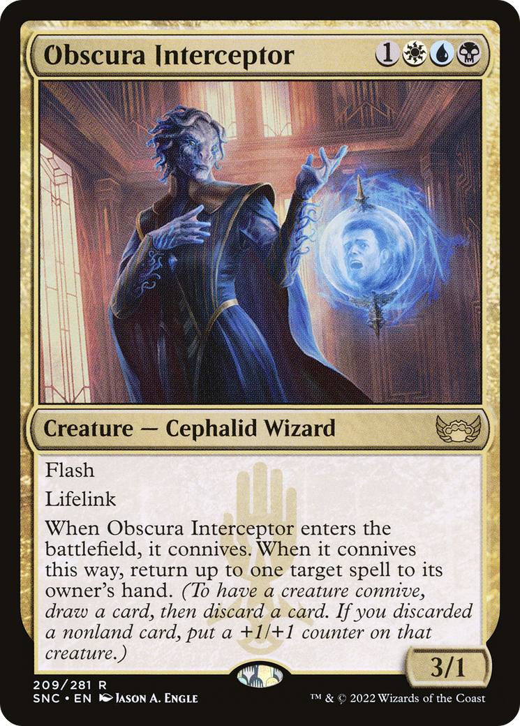 Obscura Interceptor (SNC-209) [Streets of New Capenna] MTG Single Wizards of the Coast