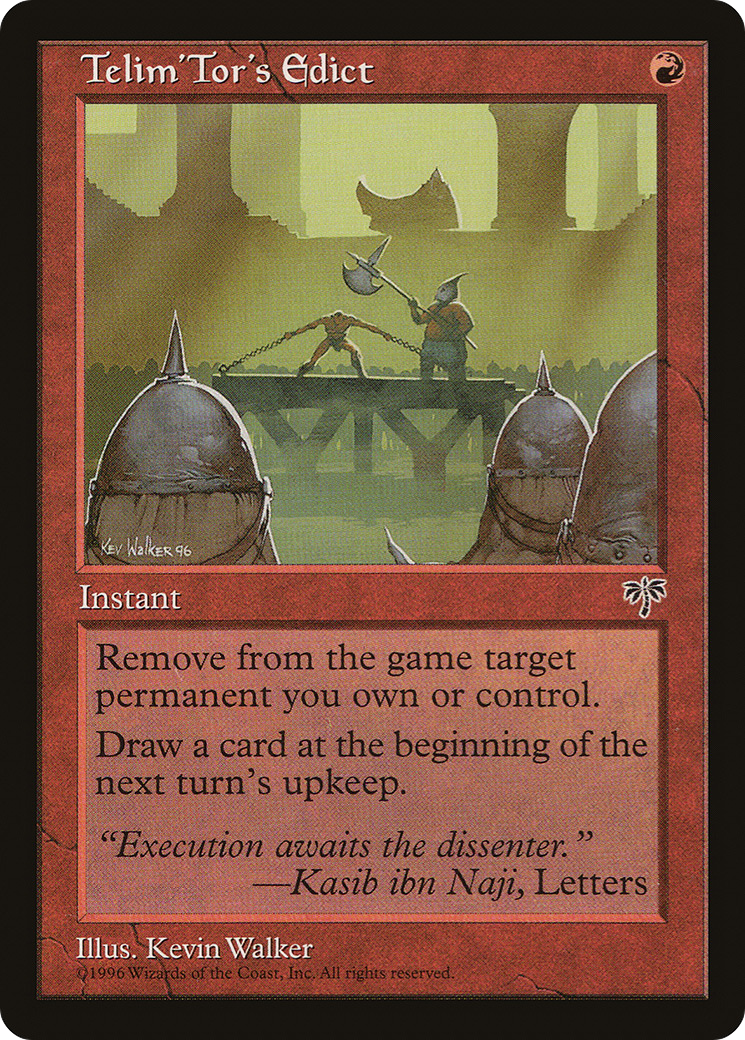 Telim'Tor's Edict (MIR-198) [Mirage] MTG Single Wizards of the Coast