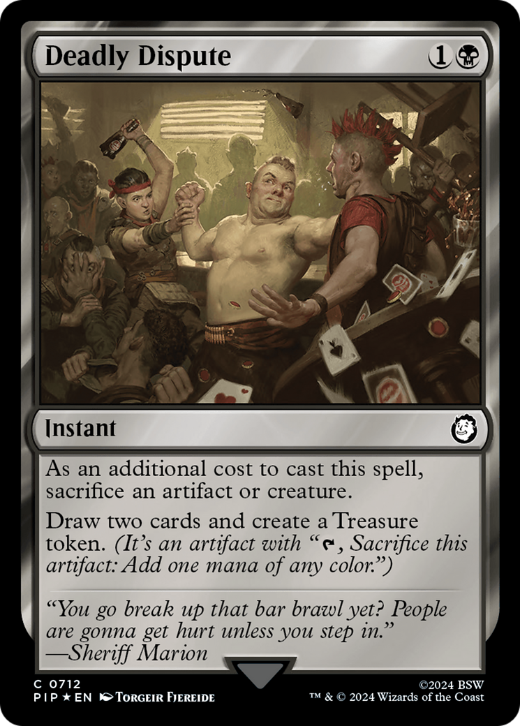 Deadly Dispute (Surge Foil) (PIP-712) [Fallout] Foil MTG Single Wizards of the Coast