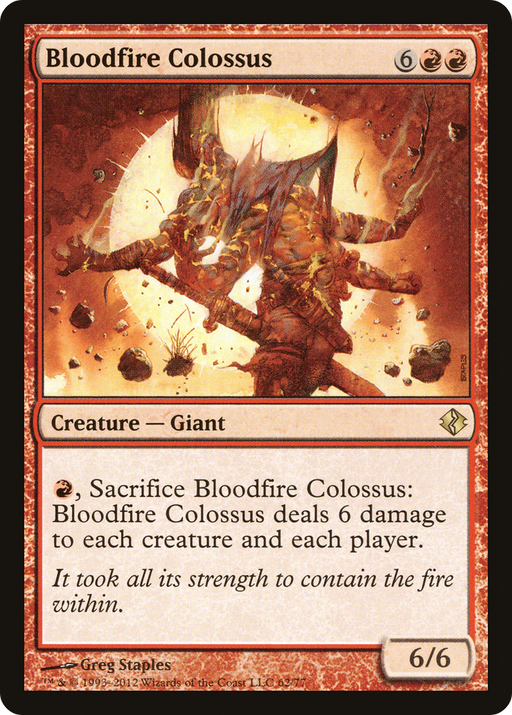 Bloodfire Colossus (DDI-062) [Misc] Duel Decks: Venser vs. Koth MTG Single Wizards of the Coast