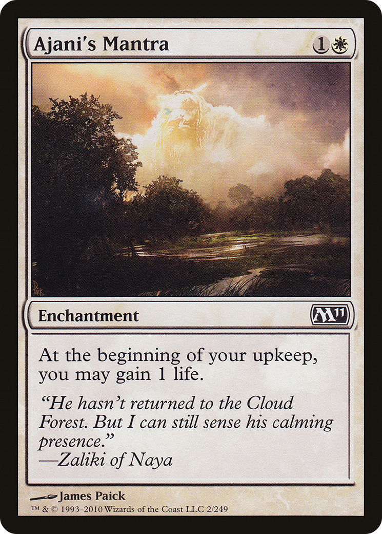 Ajani's Mantra (M11-002) [Magic 2011] Foil MTG Single Wizards of the Coast