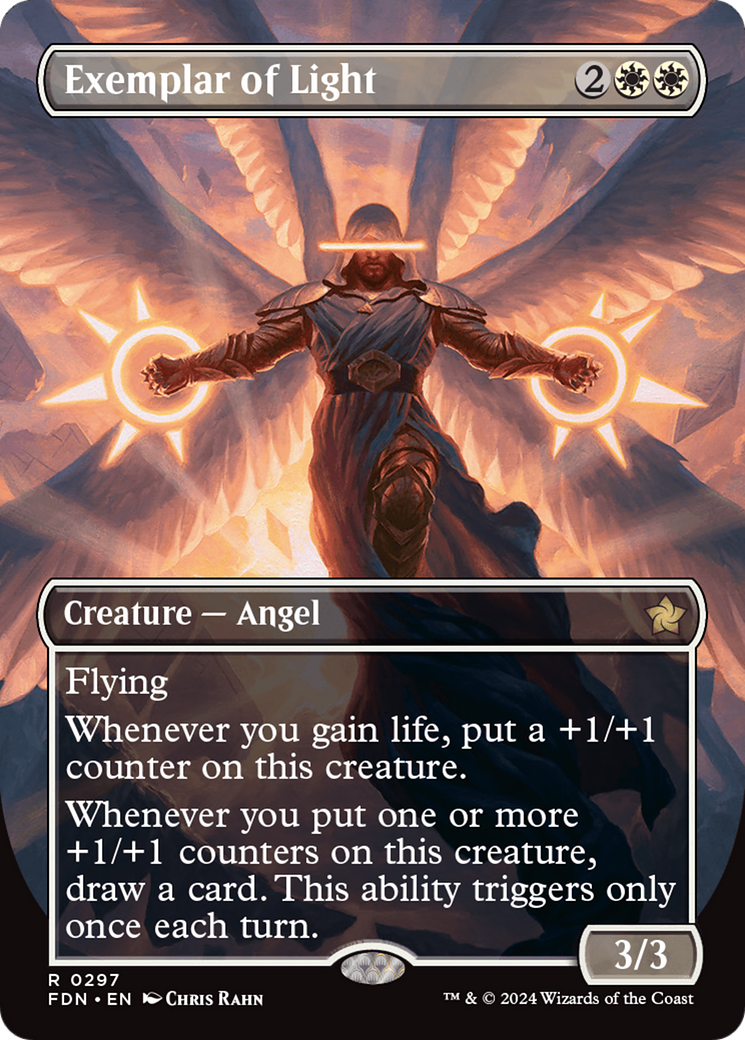 Exemplar of Light (FDN-297) [Foundations] (Borderless) Foil MTG Single Wizards of the Coast