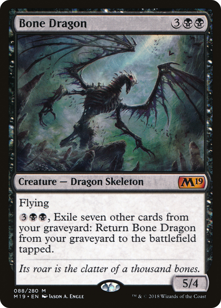 Bone Dragon (M19-088) [Core Set 2019] Foil MTG Single Wizards of the Coast