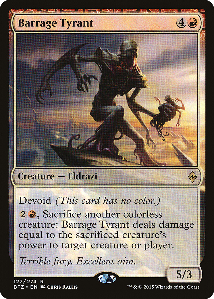 Barrage Tyrant (BFZ-127) [Battle for Zendikar] MTG Single Wizards of the Coast