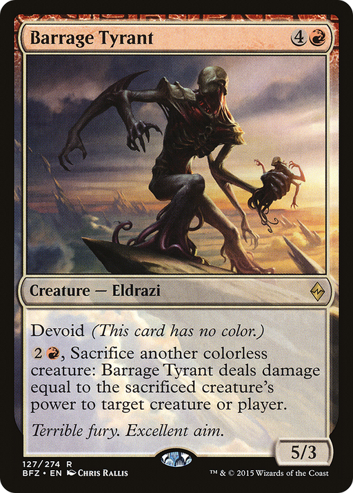 Barrage Tyrant (BFZ-127) [Battle for Zendikar] MTG Single Wizards of the Coast