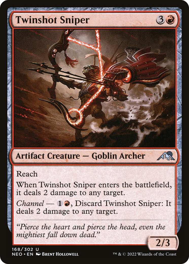 Twinshot Sniper (NEO-168) [Kamigawa: Neon Dynasty] Foil MTG Single Wizards of the Coast