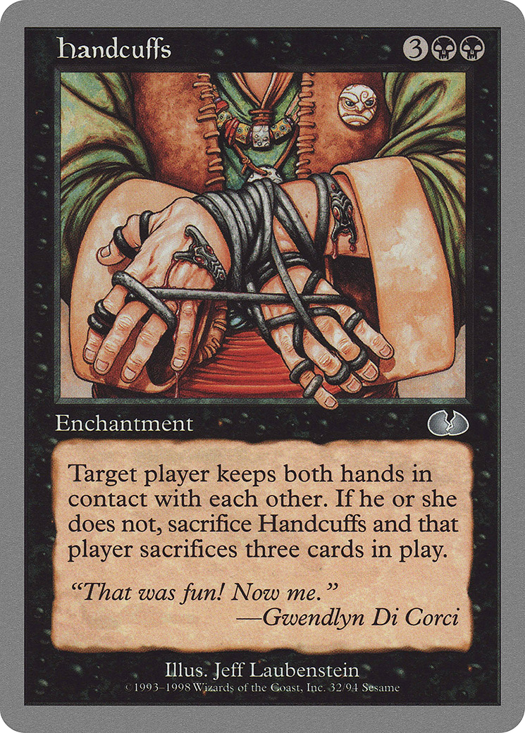 Handcuffs (UGL-032) [Unglued] MTG Single Wizards of the Coast