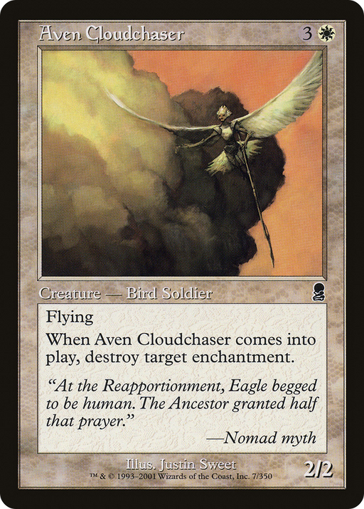 Aven Cloudchaser (ODY-007) [Odyssey] Foil MTG Single Wizards of the Coast
