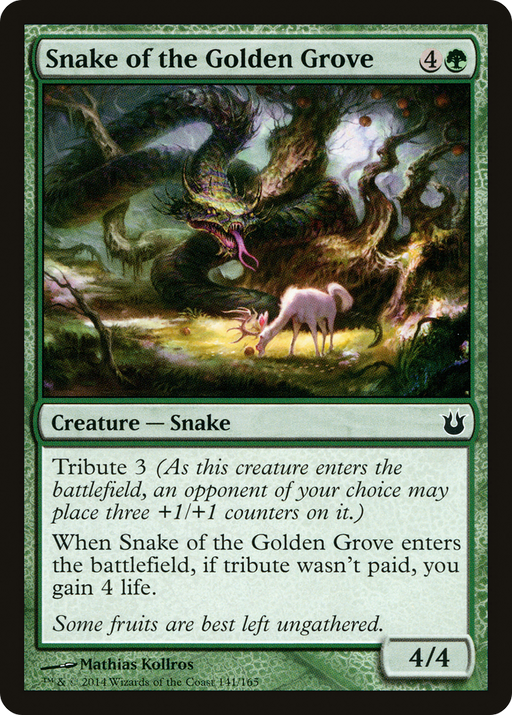 Snake of the Golden Grove (BNG-141) [Born of the Gods] MTG Single Wizards of the Coast